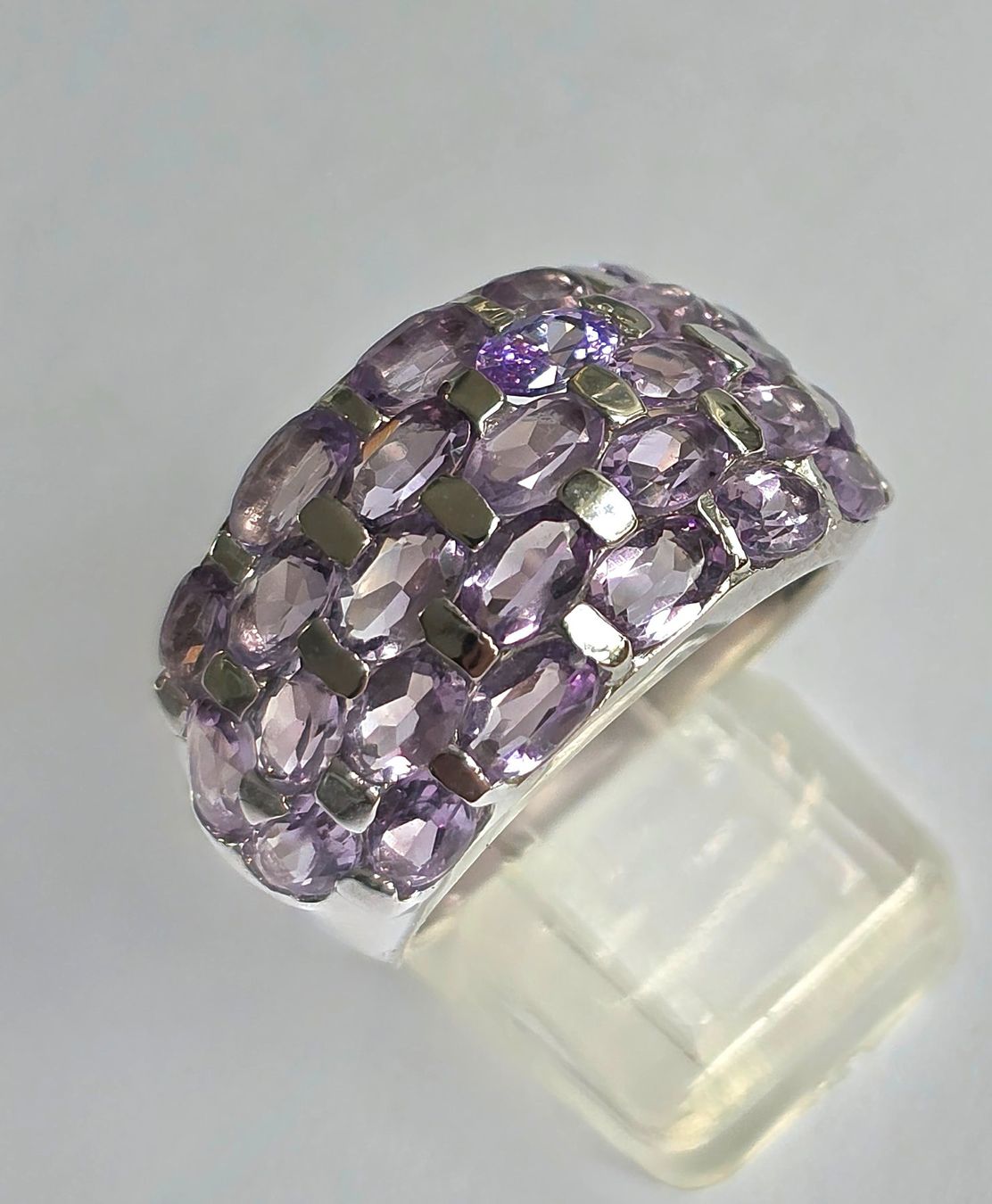 Anelli: Amethist Silber Fingerring – Nuovo e nell'imballaggio originale da Zürich venduto da adriben 4