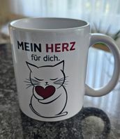 Tasse mit Katze und Herz Neu