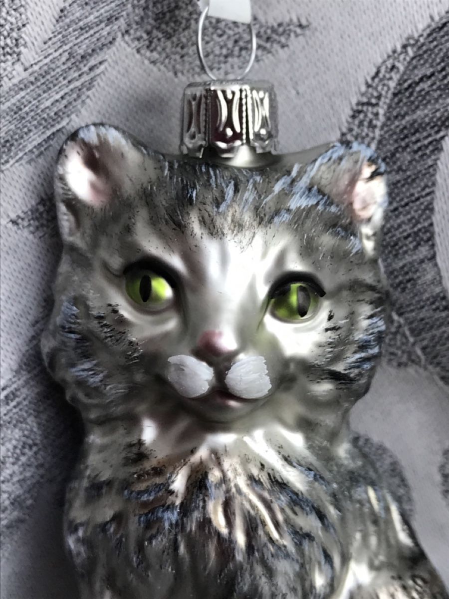Tutte le decorazioni: Silbergraue Katze Christbaumschmuck – Nuovo e nell'imballaggio originale da Alpnach Dorf venduto da marvo 1