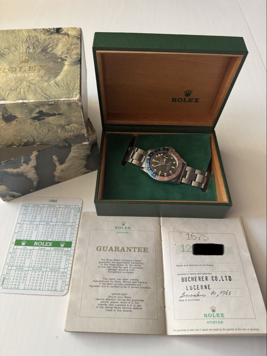 Rolex Orologi: ROLEX GMT-Master Pepsi, Ref. 1675, Long E, Jg. 1968, Fullset – Usato da Dotzigen venduto da 24SevenSwiss 8
