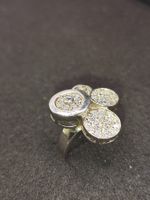 Vintage 925er Silber Ring mit Zirkonia Steinen Top