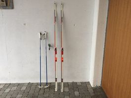 Langlaufski Tecno Länge 200cm+Stöcke 130