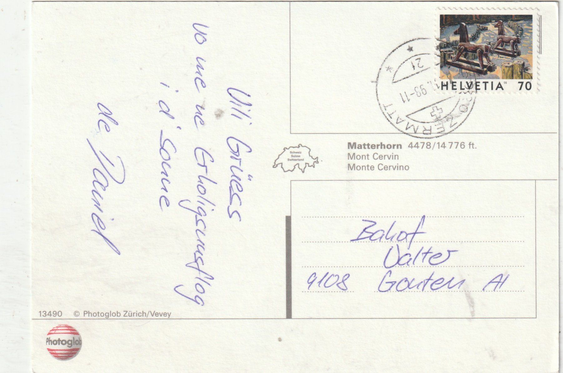 Cartoline postali: Matterhorn – Usato da Lumbrein venduto da made02 1