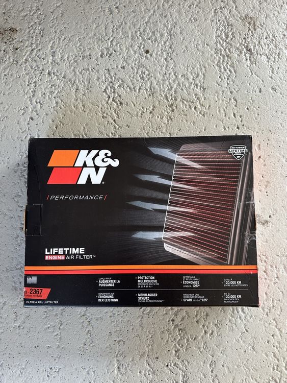 K&N Universal Luftfilter Nr. RU-1400 Rund-zylindrisch - K&N
