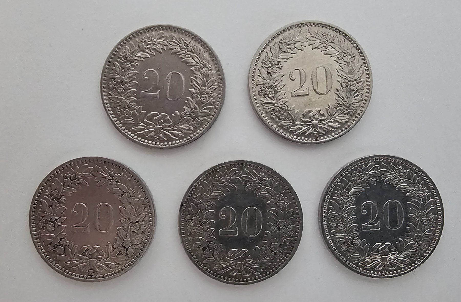 Tutti le monete: 5 Pièces 20 CTS 1927 – Usato da Cortaillod venduto da Titus130 1