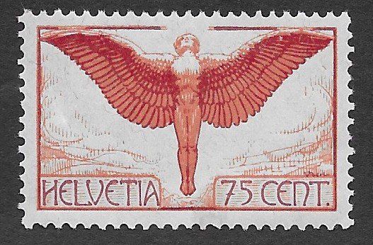Alle Briefmarken: 1924: Flugpost  75 Rp.Nr.F11 ( Glatt) ** – Gebraucht aus Walperswil von Tcheidi