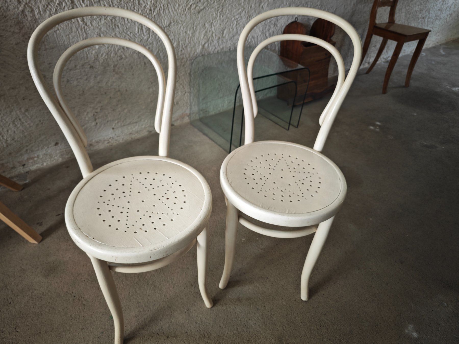 Sedie: 2 Stk. Holzstühle, Thonet Stil, Weiss! – Usato da Beringen venduto da ble_nw7z