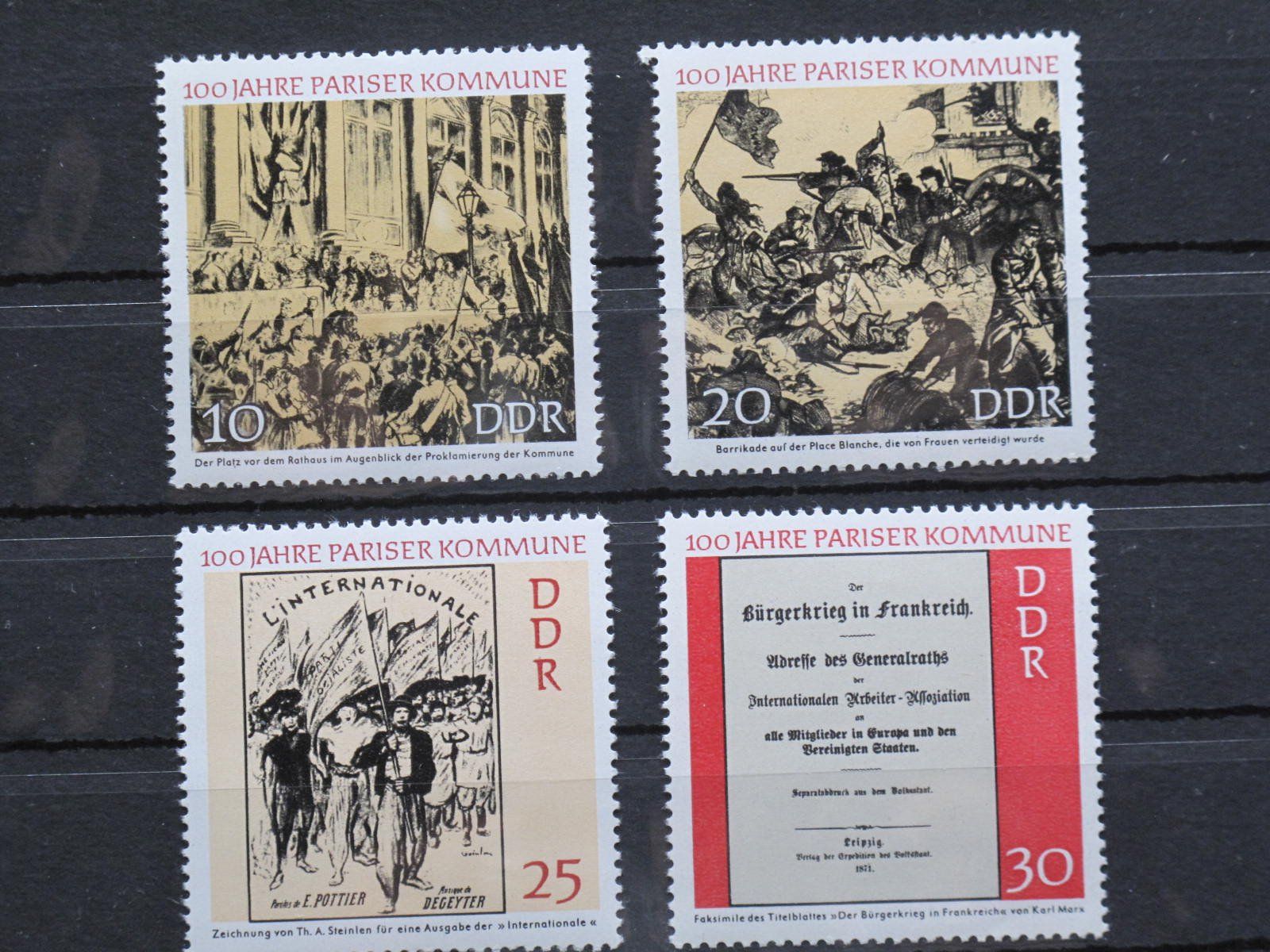 Tutti i francobolli: DDR 1971 Pariser Kommune ** – Usato da Wil SG venduto da fva01