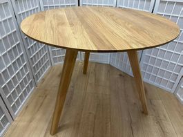 runder Tisch CORNEL Wildeiche massiv 90 x 75 cm