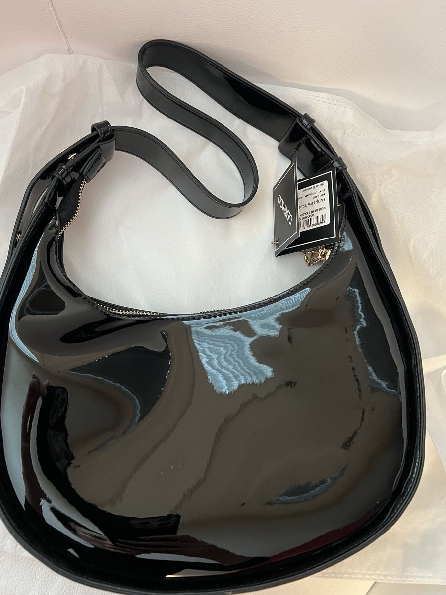 Taschen für Damen: Derimod Lack Handtasche Schwarz Neu – Neu und originalverpackt aus Wollerau von Rau08 3