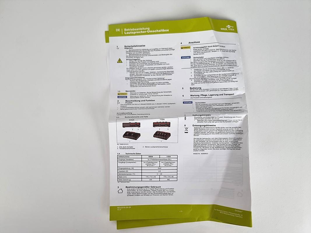 Casse acustiche: Lautsprecher Umschaltbox – Usato da Urtenen-Schönbühl venduto da Restwert_Schoenbuehl 2
