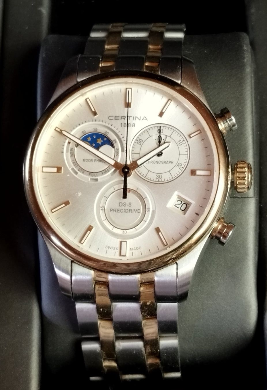Certina Uhren: Certina DS-8 Chrono Moon Phase – Gebraucht aus Dornach von pet360