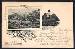 Chateau-d-Oex, Blick auf den Ort und Kir