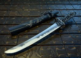 Wakizashi Katana Schwert Tanto SCHWARZ 50cm NEU