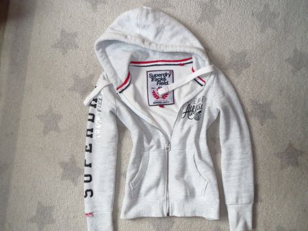 stylische SUPERDRY Damen Hoodie Jacke Gr XS