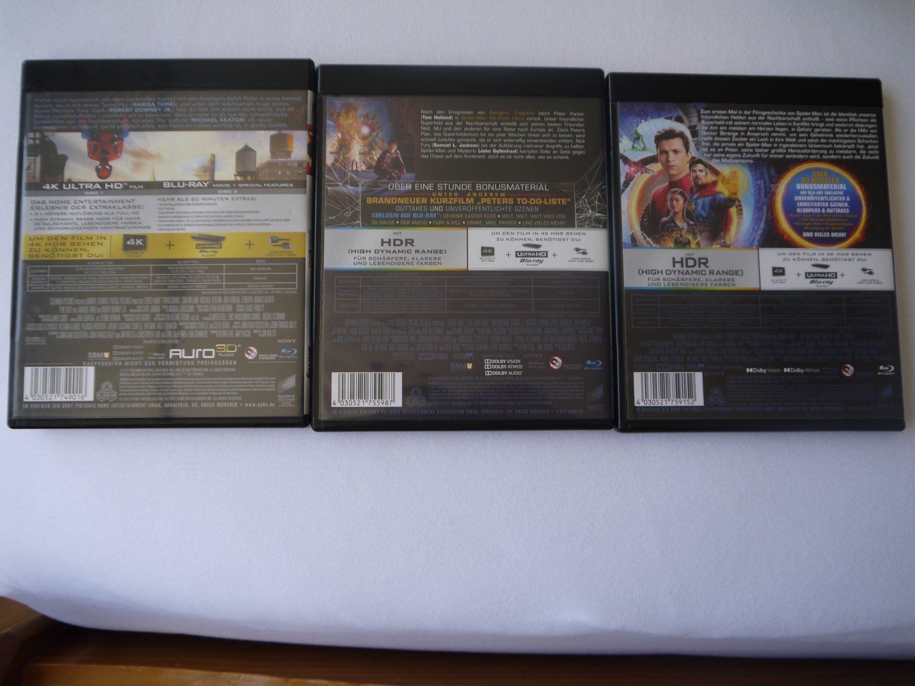 Tutti i DVDs: SPIDER-MAN Trilogie 4K UHD + Blu Ray - Tom Holland – Usato da Hagendorn venduto da Blaf 1