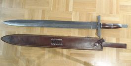 Mittelalter- Schwert aus Damaststahl, scharf  (kein Deko!-)