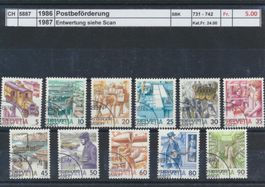 1986/87 "Postbeförderung", ET - Stempel