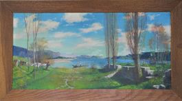 Hans Sandreuter 1850 - 1901 Sommerliche Seeidylle um 1880