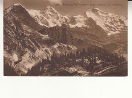Schynige Platte 1921, mit Bahnstempel Interlaken-Grindelwald