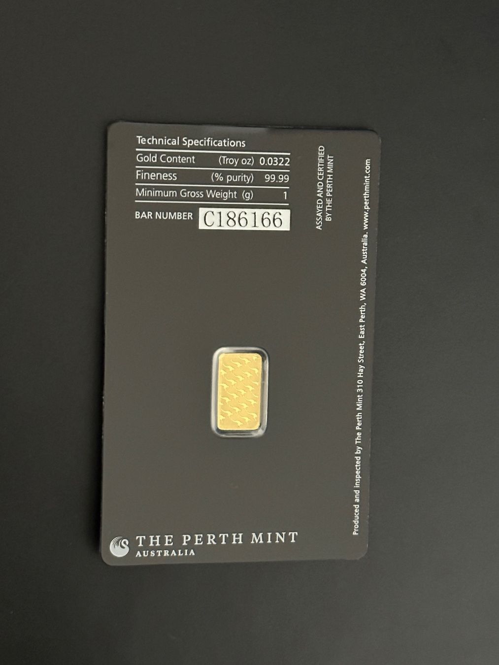 Metalli preziosi: Goldbarren 1g Perth Mint – Nuovo e nell'imballaggio originale da Untersiggenthal venduto da byiggy 1