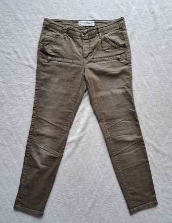 Coole H&M Damen Stoffhose Gr. 44 Olivgrün