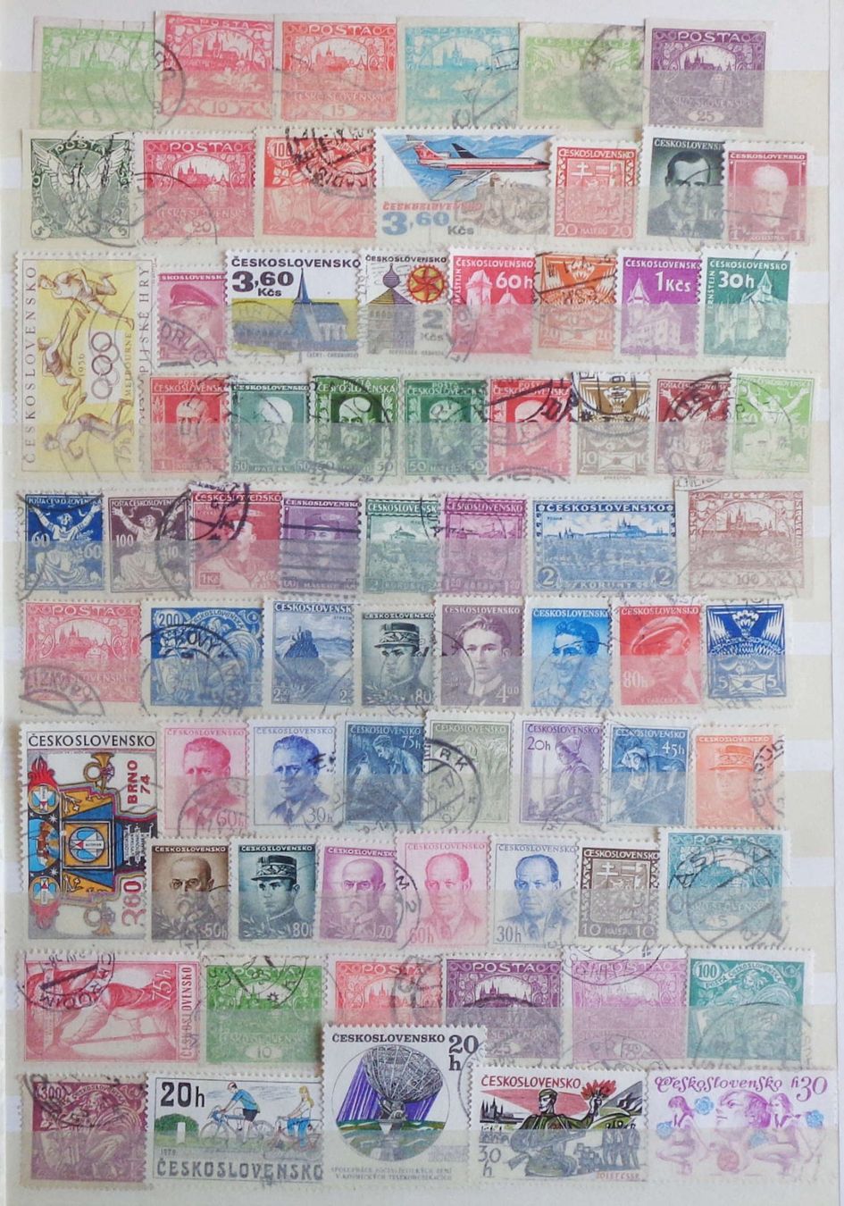 Tutti i francobolli: CSR/CSSR: Des timbres oblitérés, 2 photos – Usato da Le Locle venduto da timbrettino