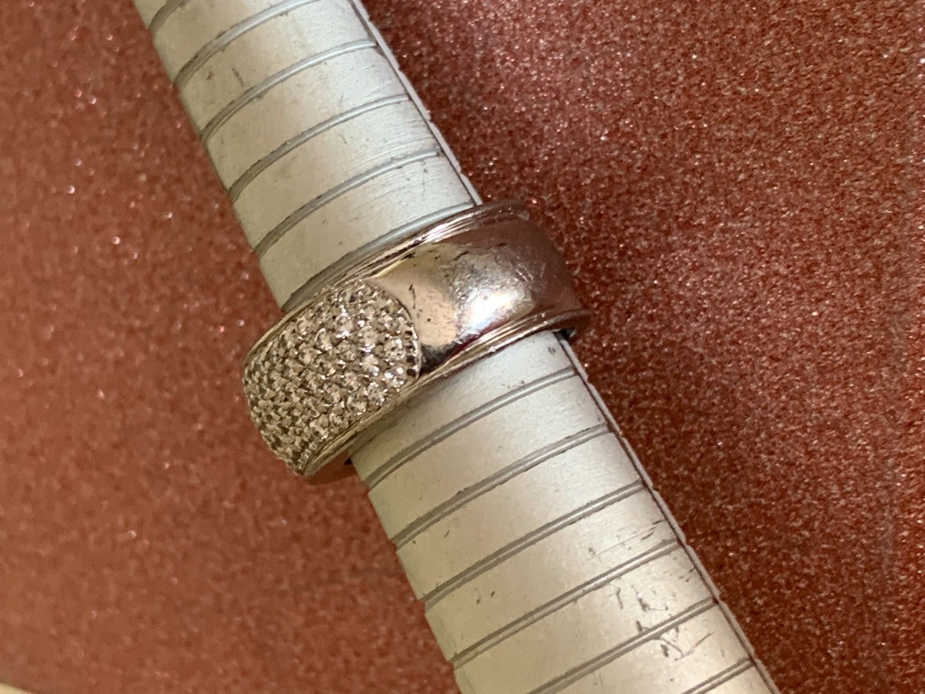 Ringe: Silberring 5 reihig white stone (gr.60) – Gebraucht aus Dittingen von Bellevista 6