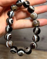 Black lace Achat "Evil Eye" Armband B