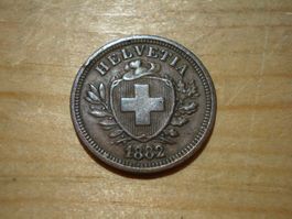 (H3) 1 Rappen 1882 VZ