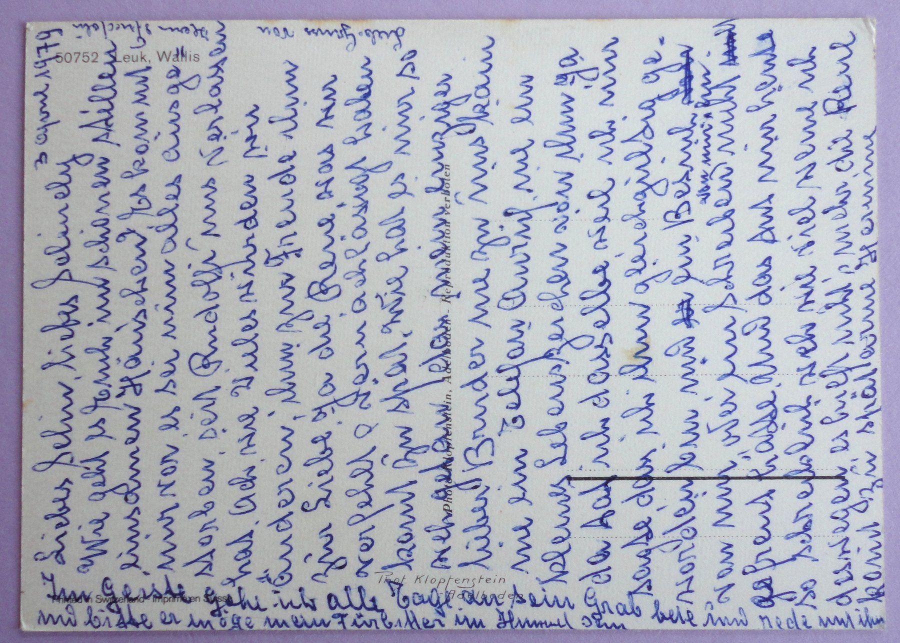 Cartoline postali: Leuk, Wallis – Usato da Fétigny venduto da Billy2miny 1