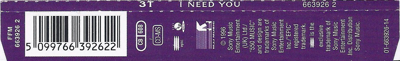 CD: 3T  - I Need You – Usato da Steinhausen venduto da rasuni 3