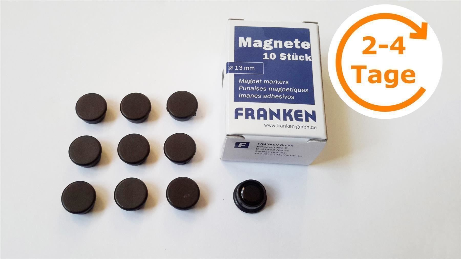Magnete: Magnete 10 Stück, 13 mm, schwarz – Neu und originalverpackt aus St. Gallen von cointec