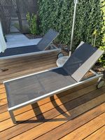 2x Summer Lounge Chairs for Garden/Poolside Relaxation