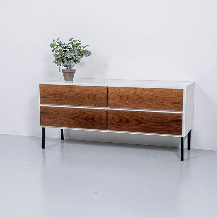 Sideboard Nussbaum Weiss