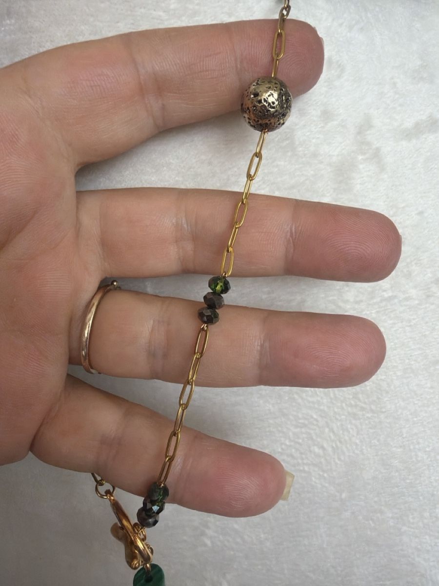 Ketten: Collier Doré Pendentif Vert Perles  Neuf – Neu (gemäss Beschreibung) aus Bouveret von dou_g8q7 2
