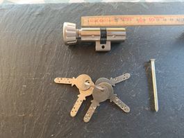 Kaba Zylinder mit Drehknopf und 5 Stk. 5000 Schlüssel