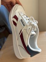 Reebok Sneakers White Burgundy Blue.Used ,good condition