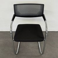 Vitra Visavis 2 Freischwinger - stapelbar - Anthrazit - ohne