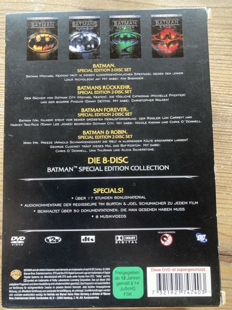 Alle DVDs: Batman Special Edition Collection DVD Box 1989-1997 – Gebraucht aus Mühleberg von lirgg01 1
