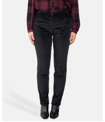 Brax Pantaloni: Brax Samtmanchesterhose, Gr. 18 K, Schwarz – Nuovo (secondo la descrizione) da Rickenbach b. Wil venduto da cornetta