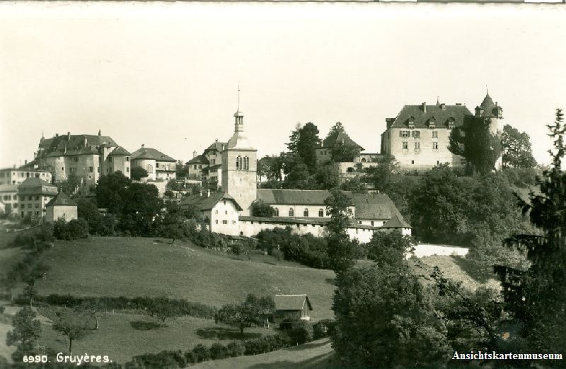 Cartoline postali: Gruyères + ca. 1945 – Usato da Emmenbrücke venduto da teestube