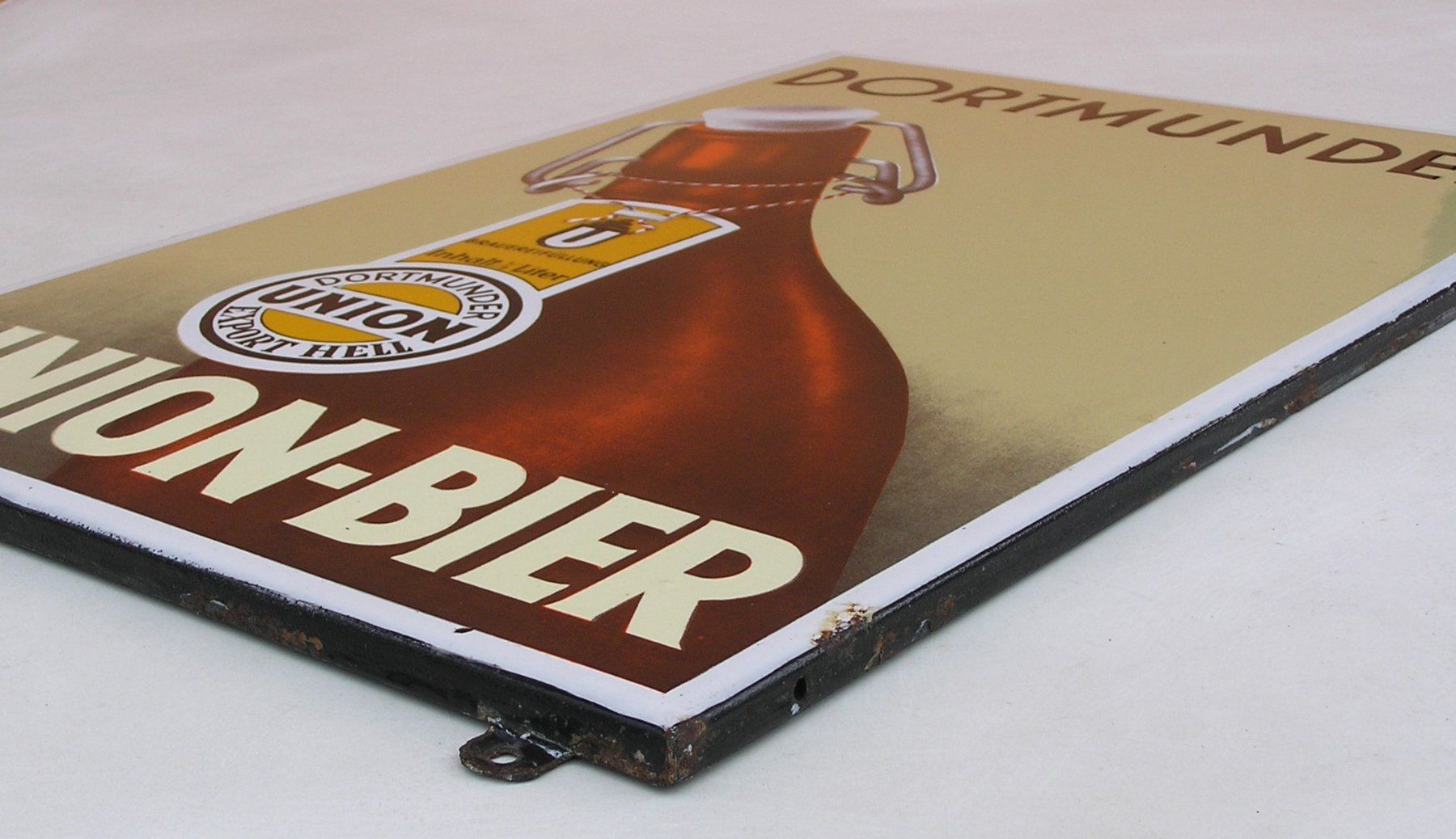Insegne: EMAILSCHILD DORTMUNDER UNION BIER – Usato da Grenchen venduto da Antique-hunter 8