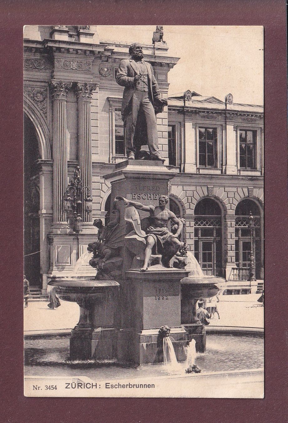 Cartoline postali: ZÜRICH - Escherbrunnen – Usato da Pully venduto da nicecards