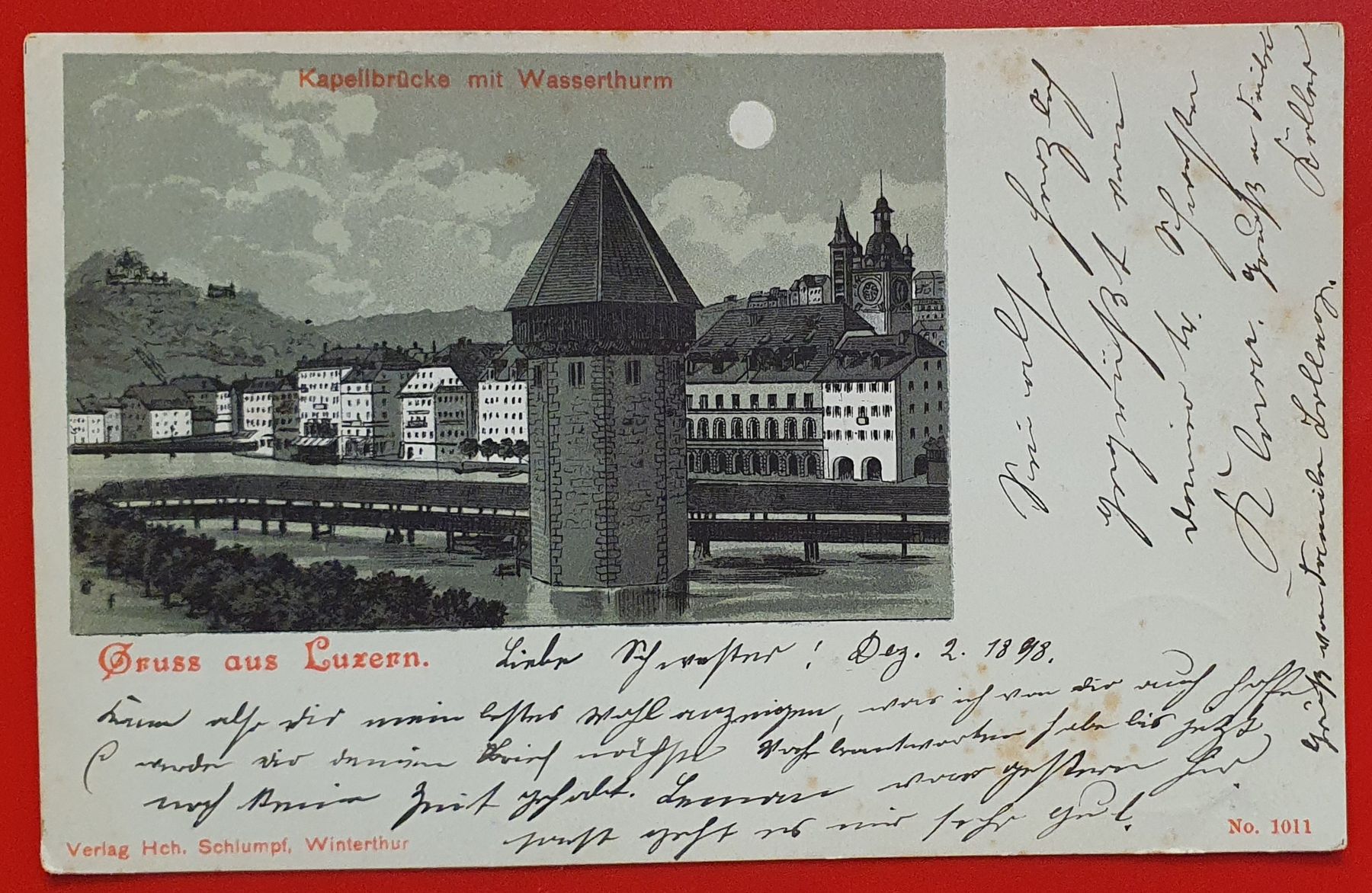 Cartoline postali: Gruss aus Luzern 1898 – Usato da Kreuzlingen venduto da Rschweiz1