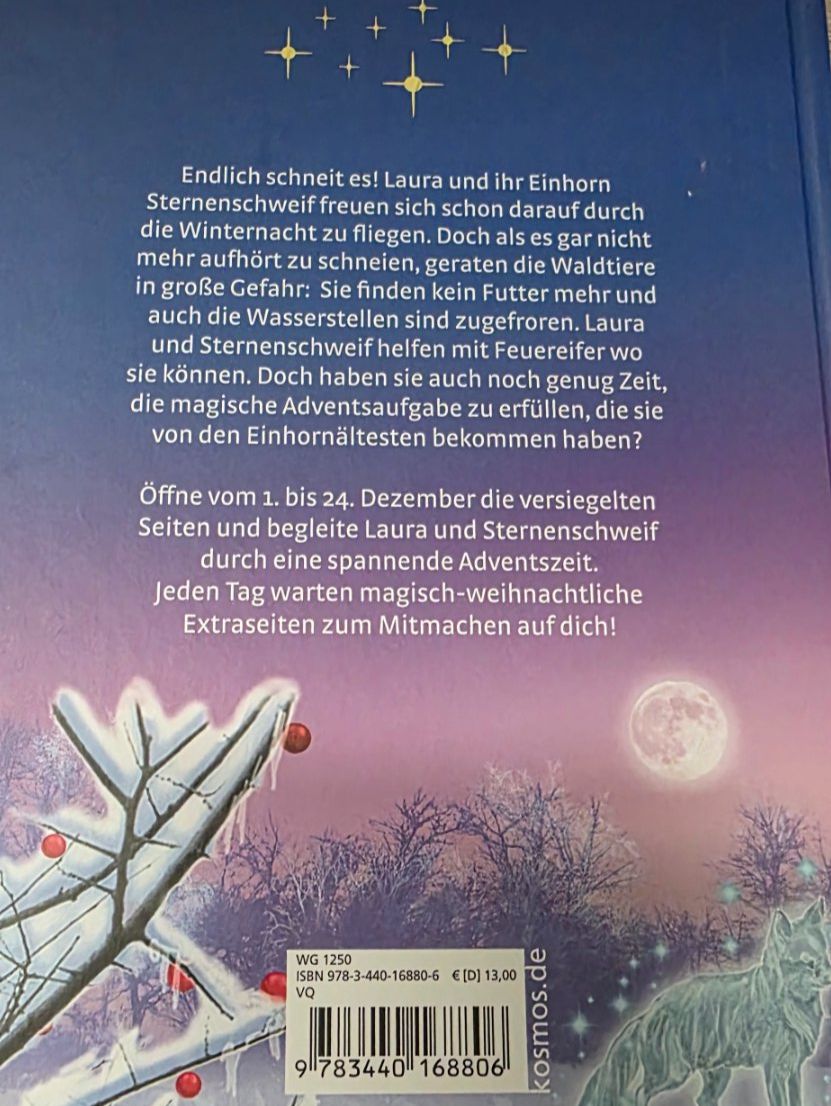 Libri: Sternenschweif Adventskalender - Der Eiszauber – Usato da Niederbipp venduto da Tamara15101995 1