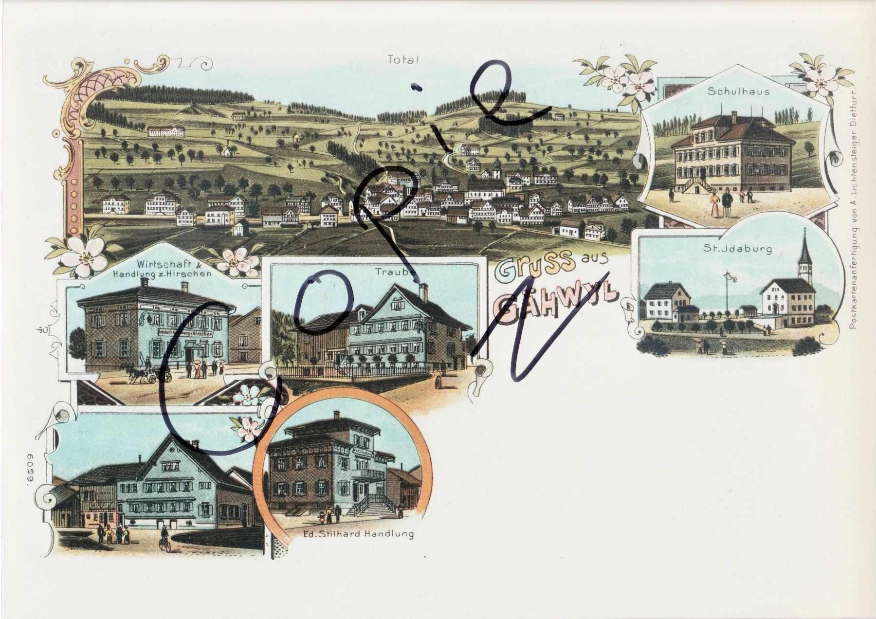 Cartoline postali: Gruss aus Gähwil – Usato da Fällanden venduto da Blausegelfliege