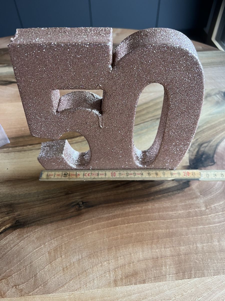 Tutte le decorazioni: Deko Zahl "50" Roségold Glitter – Usato da Derendingen venduto da Laubfleckerli 2