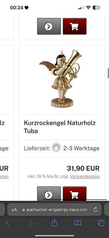 Figuren: Blank kurzer Faltenrockengel ? Tuba EK 032 – Gebraucht aus Zürich von ialynn 3