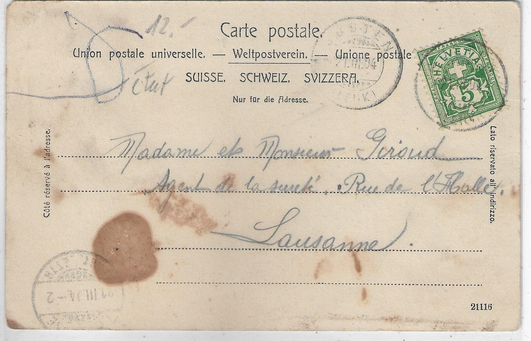Cartoline postali: Loeche - Vue generale - Leuk – Difettoso da Ettingen venduto da Kartenplanet 1